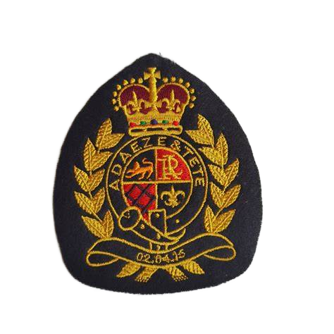  royal crest patch with gold detailing on a black background atlanta