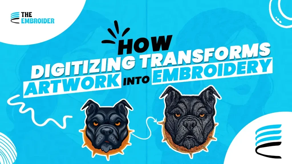 How digitizing transforms artwork into embroidery.