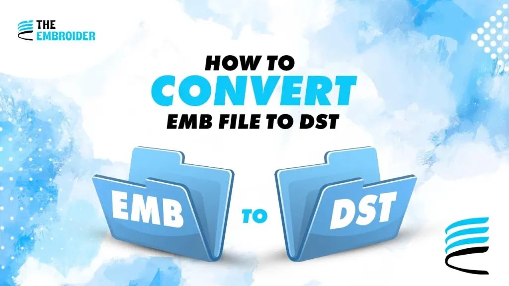 Illustration of converting EMB to DST embroidery file format