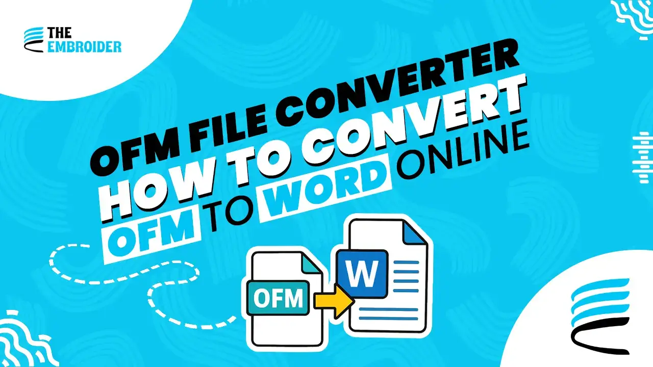 Convert OFM embroidery files to Word document