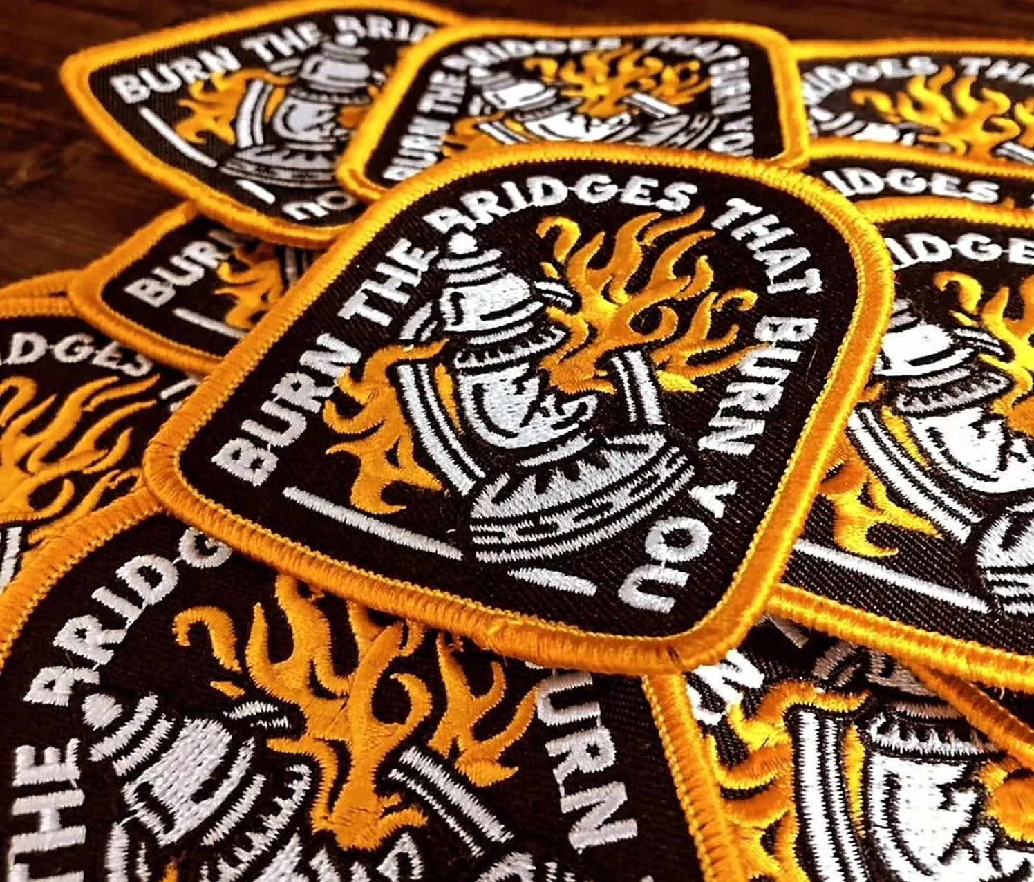 Iron-on custom patch example